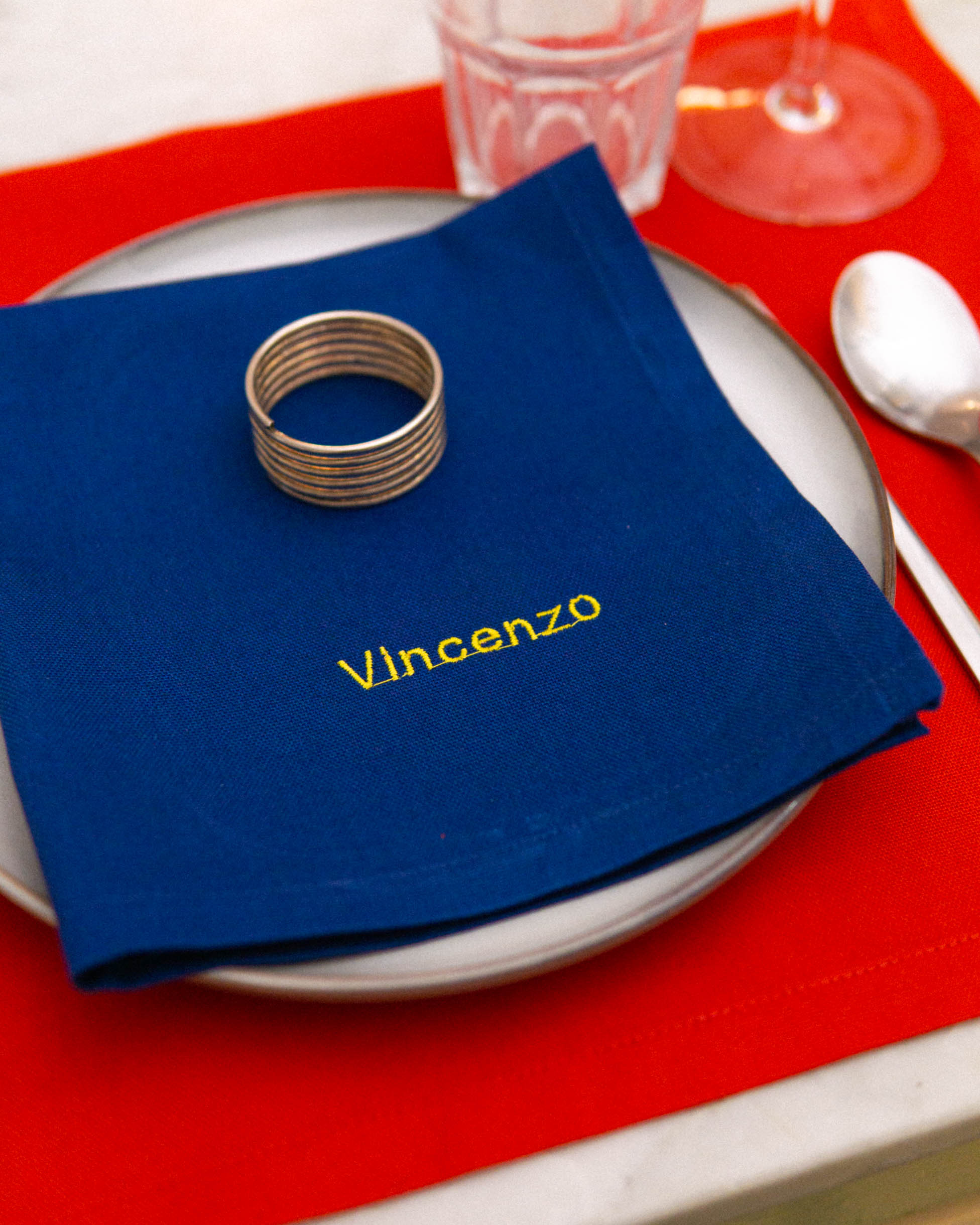 1 tovagliolo personalizzato | blu Vincenzo