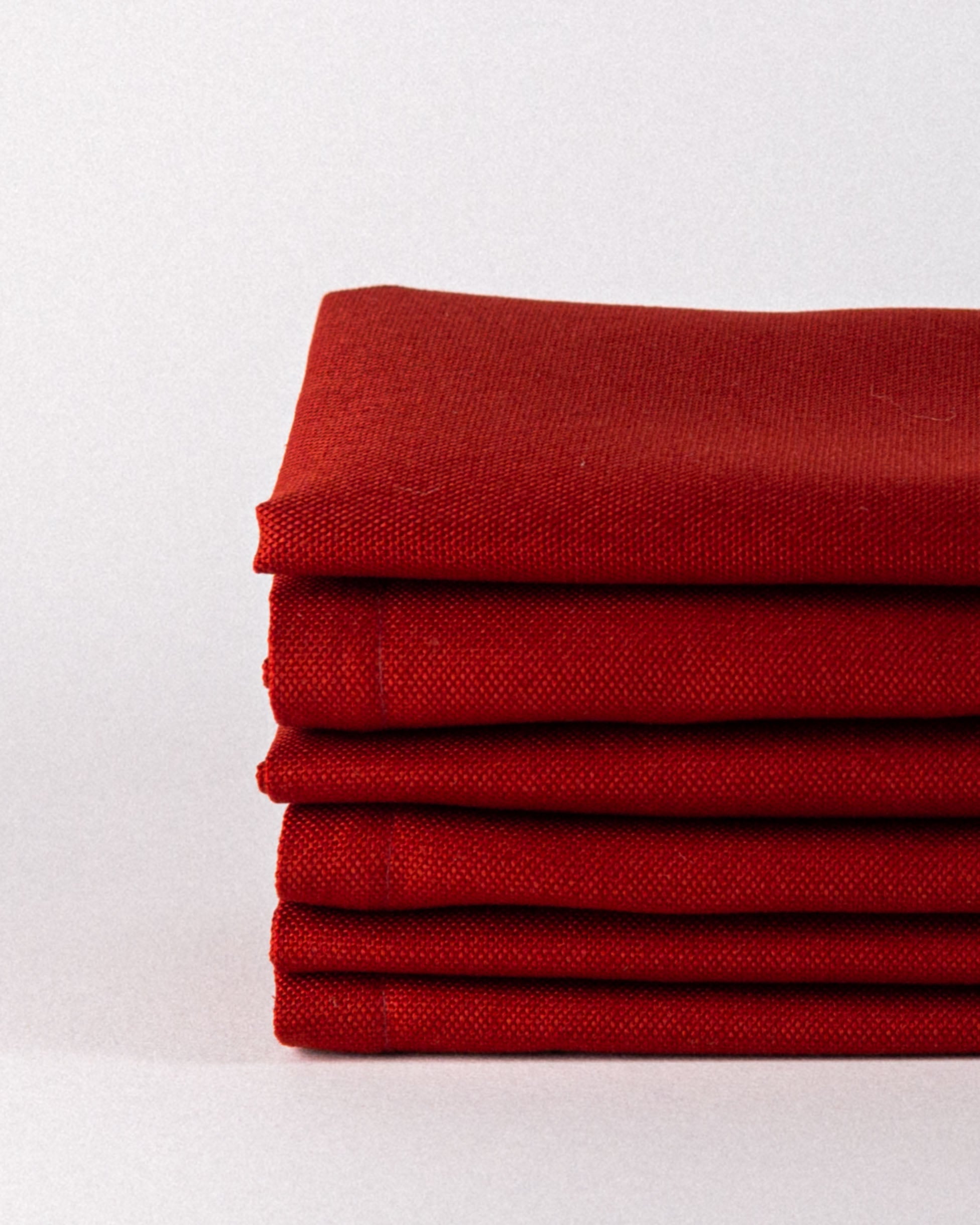Tovaglioli di stoffa 6 pz 45x45 200 gr tinta unita rosso e bianco fant