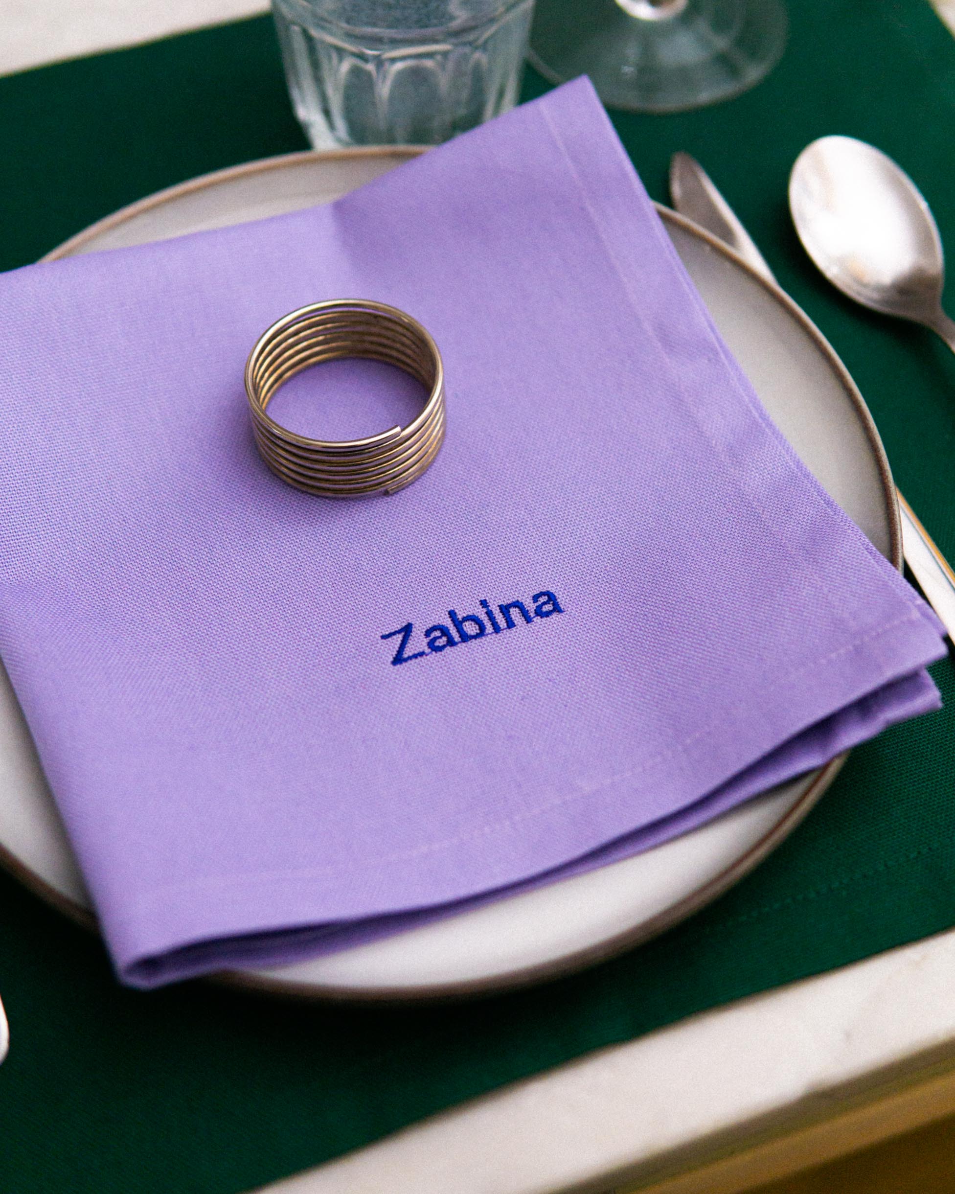 1 tovagliolo personalizzato | lilla Zabina
