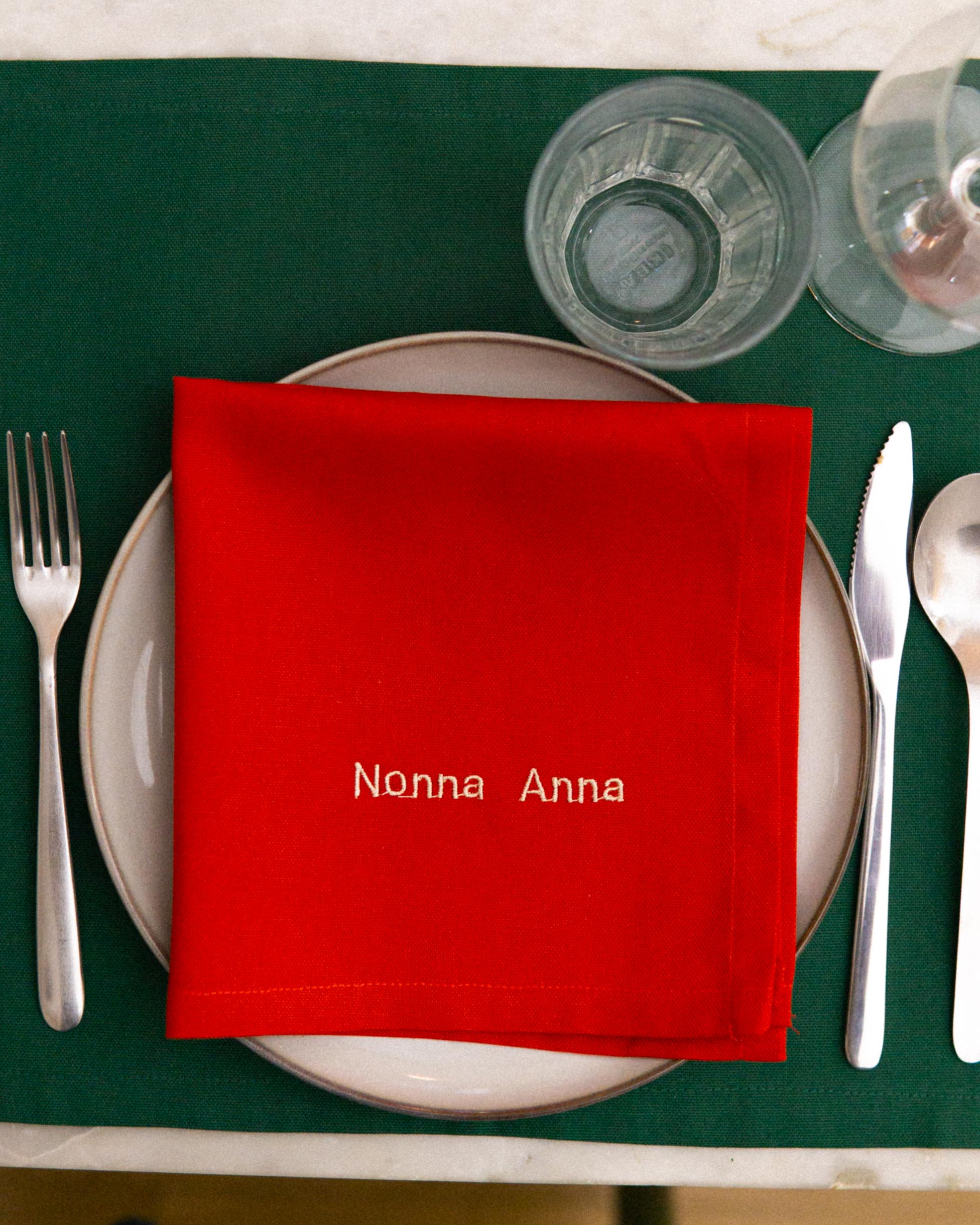 1 tovagliolo personalizzato | rosso Anna