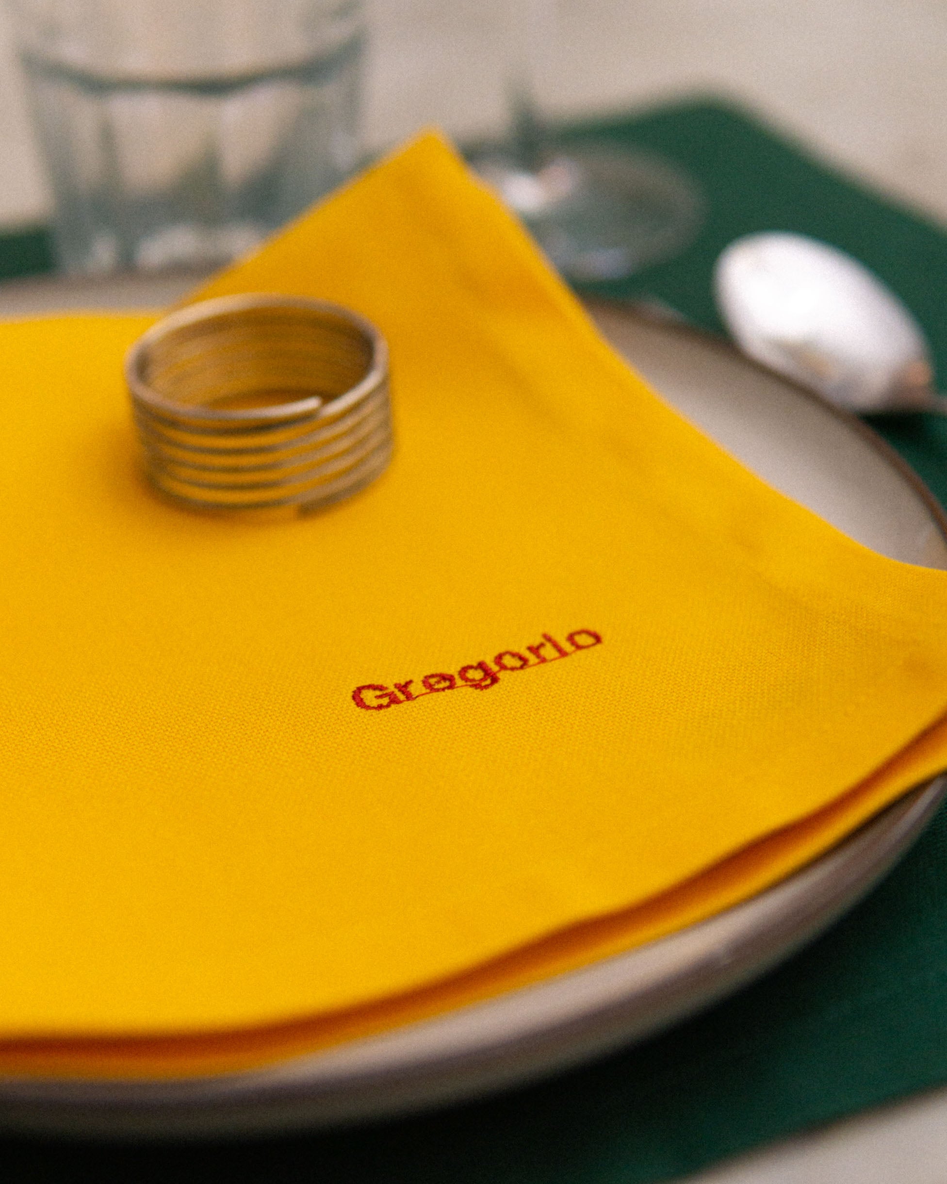1 tovagliolo personalizzato | giallo Gregorio