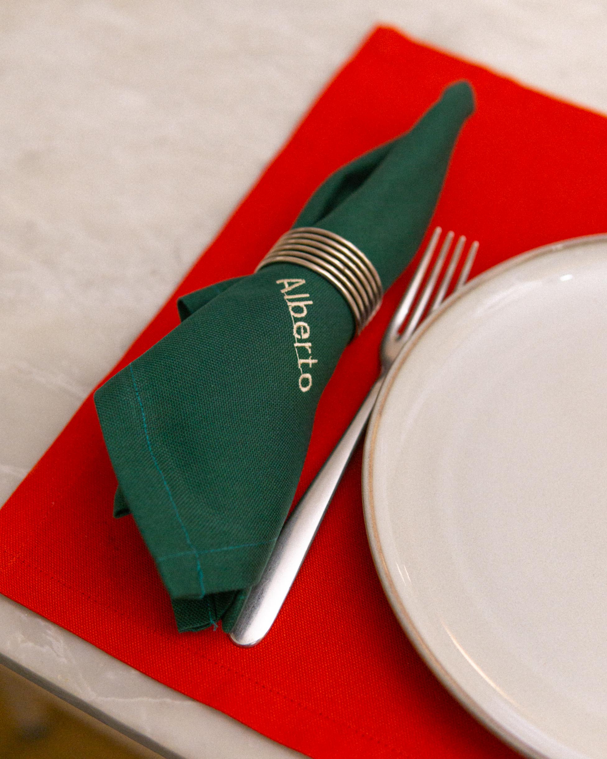 1 tovagliolo personalizzato | verde pino Alberto