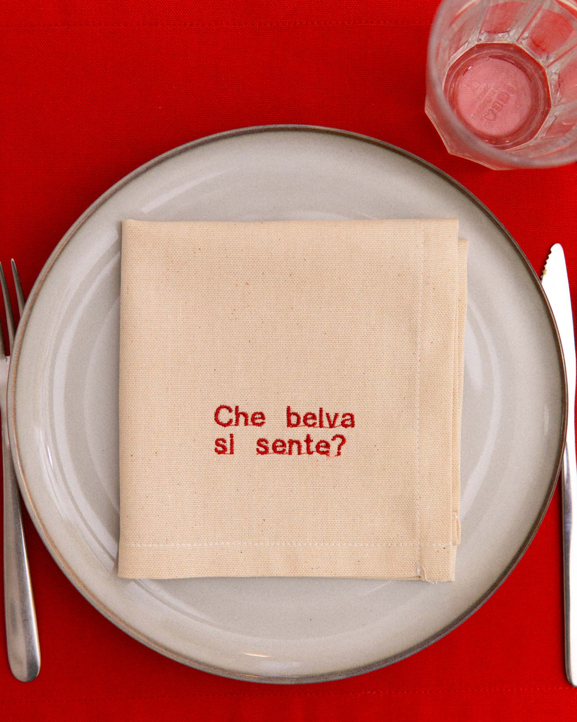 1 tovagliolo piccolo "Che belva si sente?" | 30x30