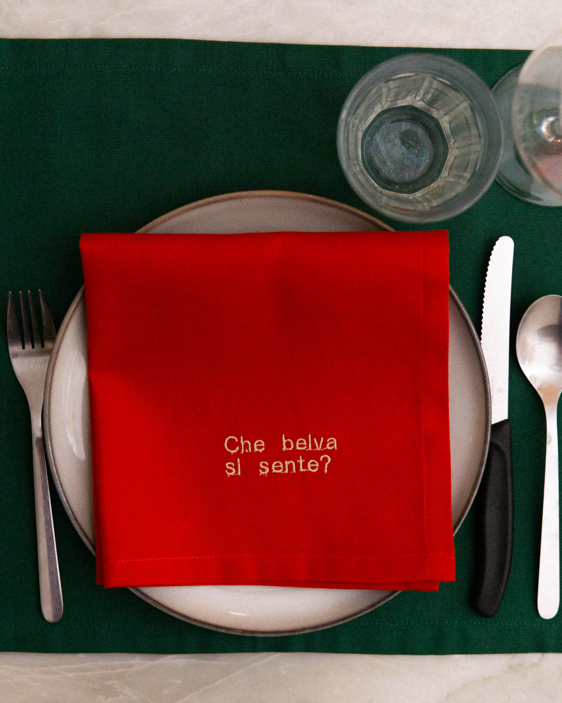 Tovagliolo "Che belva si sente?"